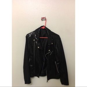 SEQUIN MOTO JACKET